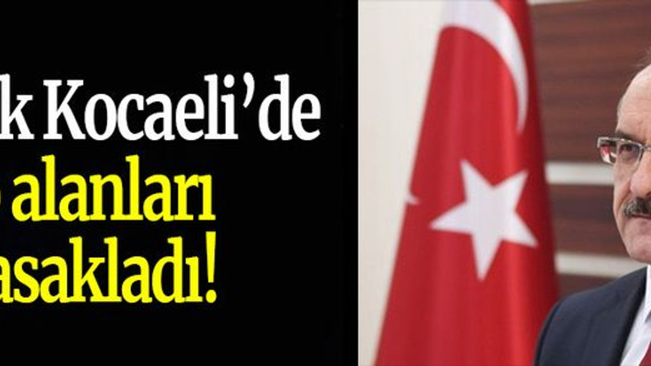 Valilik Kocaeli’de o alanları yasakladı!